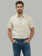 BULL FIRE Half Sleeve Spread Collar Cotton Regular Shirt for men