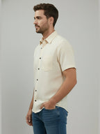 BULL FIRE Half Sleeve Spread Collar Cotton Regular Shirt for men