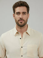 BULL FIRE Half Sleeve Spread Collar Cotton Regular Shirt for men