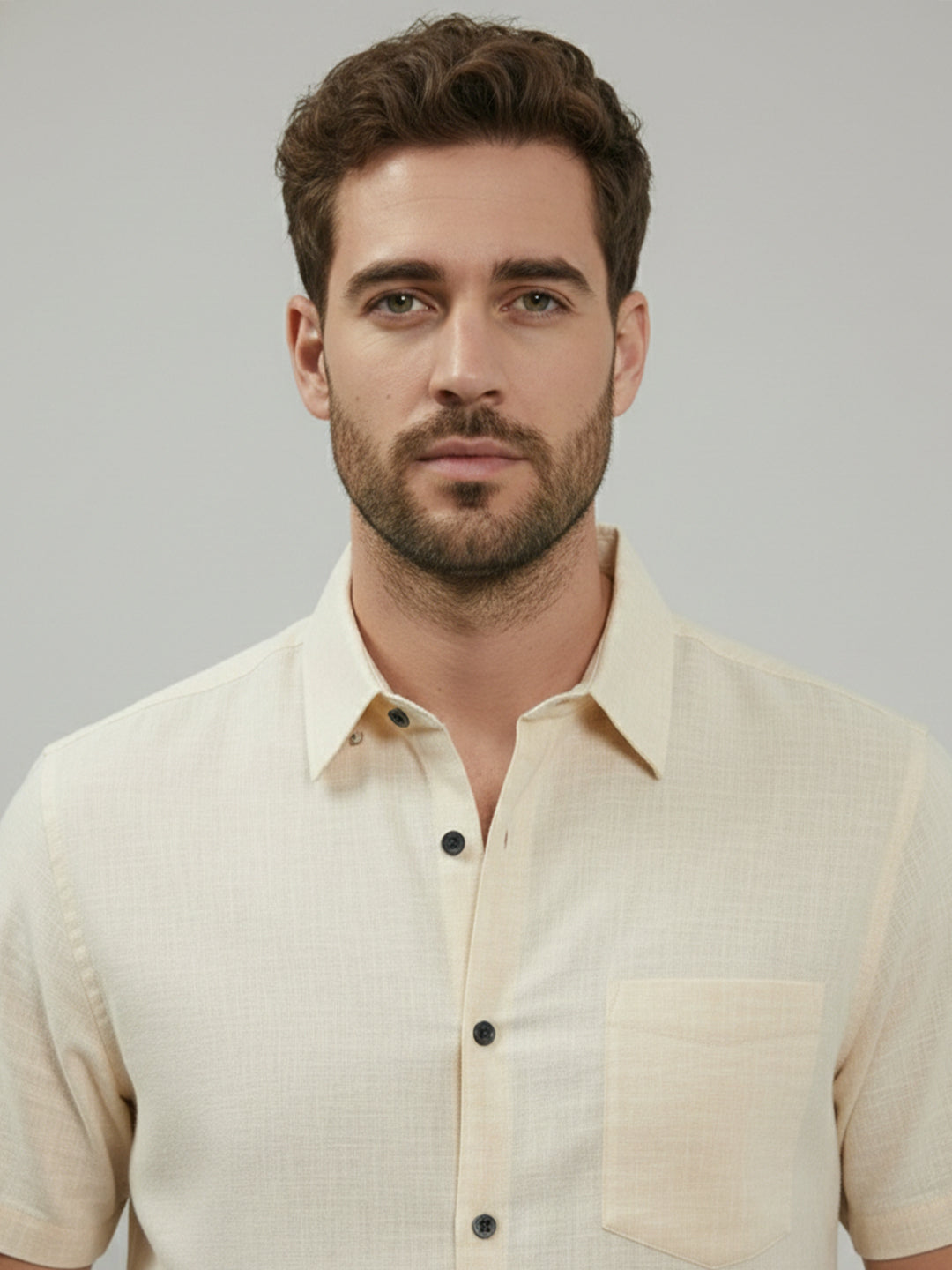 BULL FIRE Half Sleeve Spread Collar Cotton Regular Shirt for men