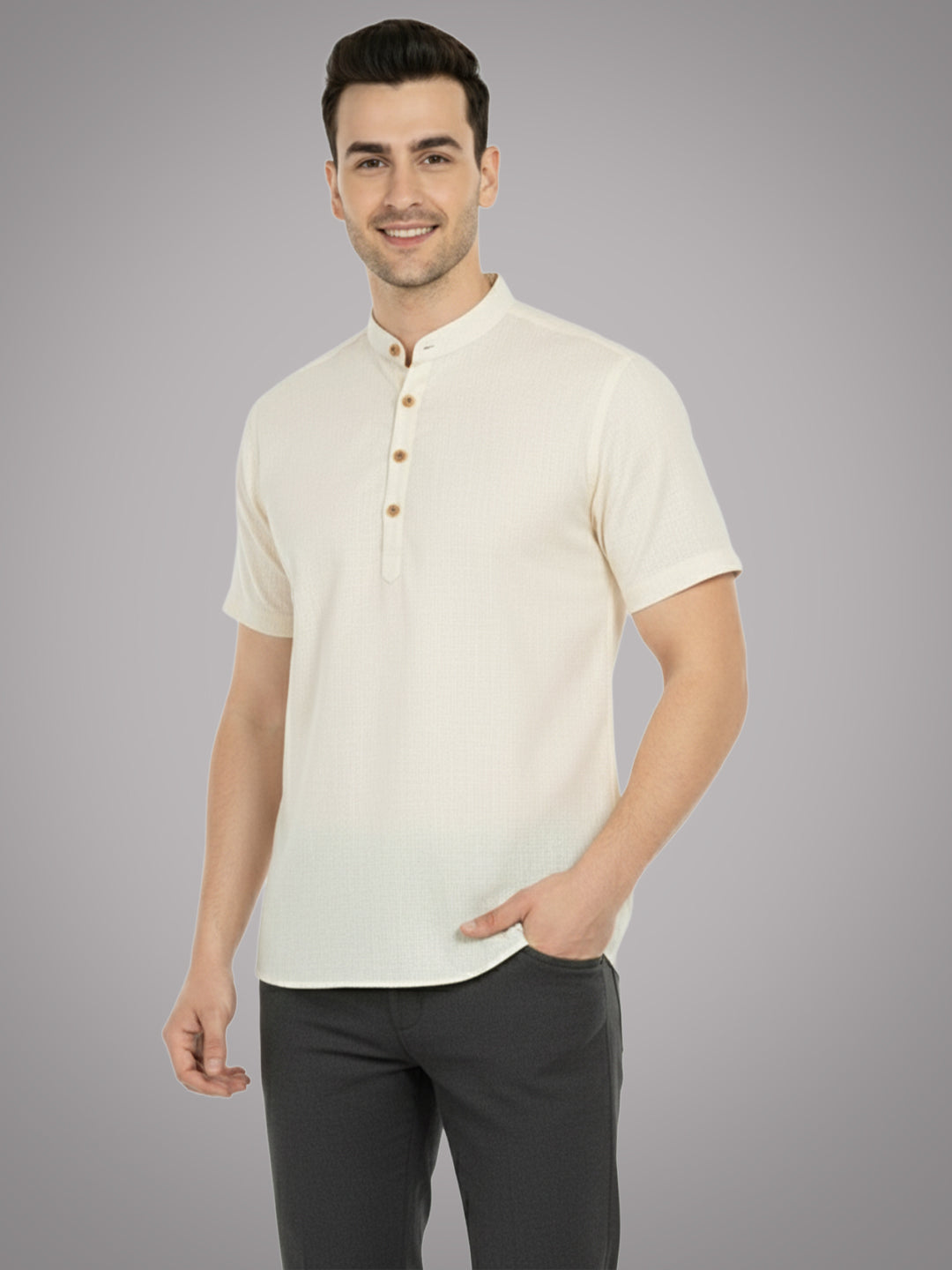 BULL FIRE Half Sleeve Kurta Regular Fit for Men Main image