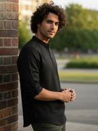 BULL FIRE Zipper Style Pure Cotton Full Sleeve Short Kurta