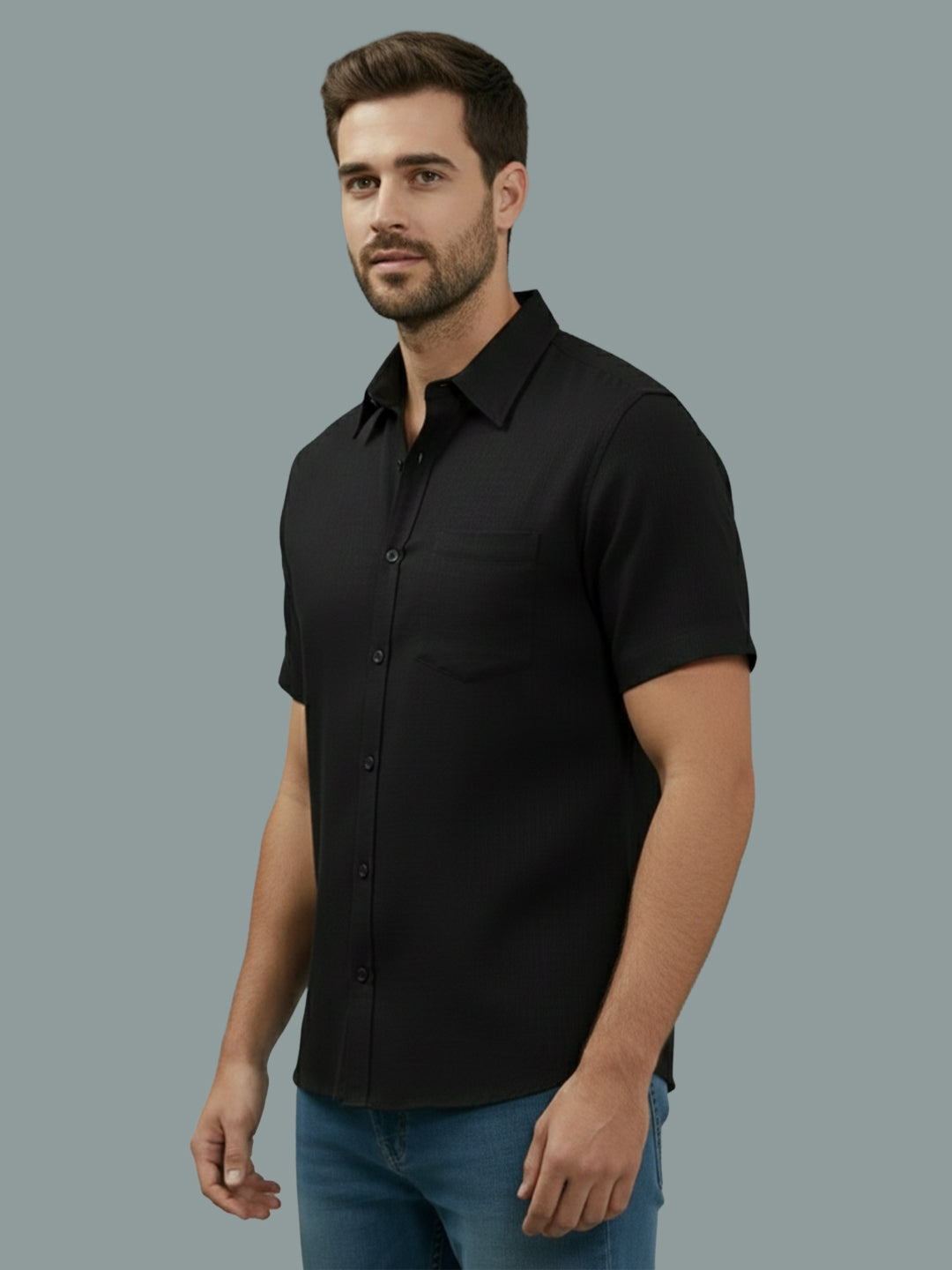 BULL FIRE Half Sleeve Spread Collar Cotton Regular Shirt for men