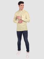 BULL FIRE Men Full Sleeve Roll Up Sleeve Style Spread Collar Pure Cotton Kurta