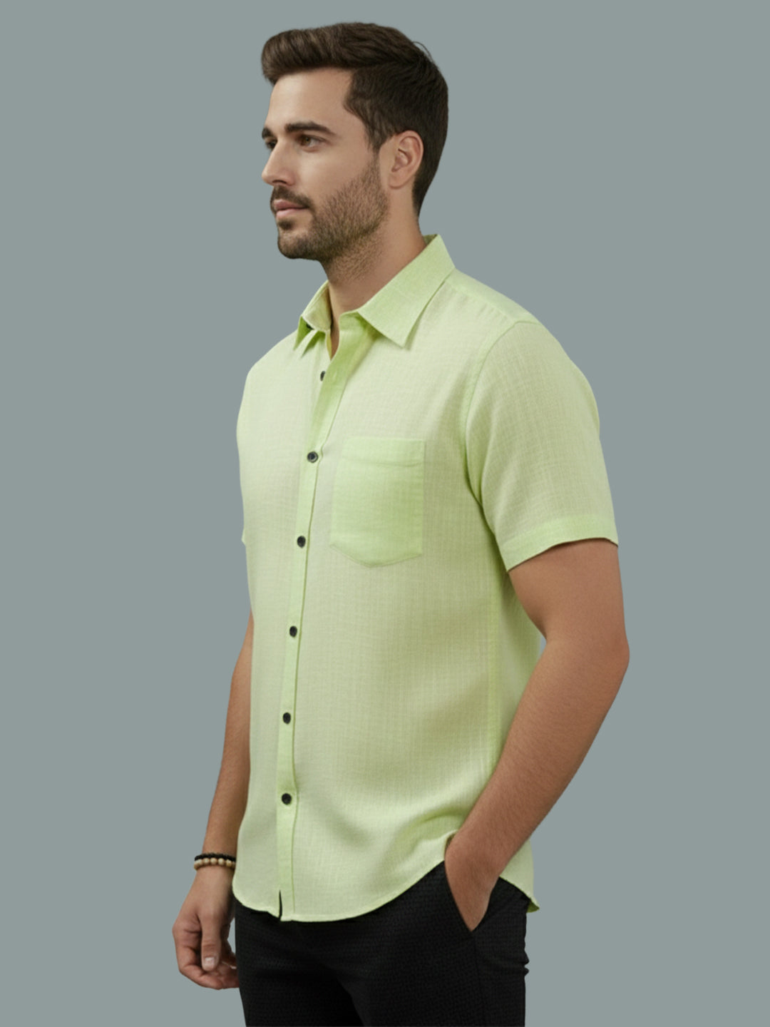 BULL FIRE Half Sleeve Spread Collar Cotton Regular Shirt for men