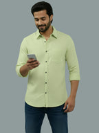 BULL FIRE Spread Collar Full Sleeve Cotton Regular Fit  Shirt for Men