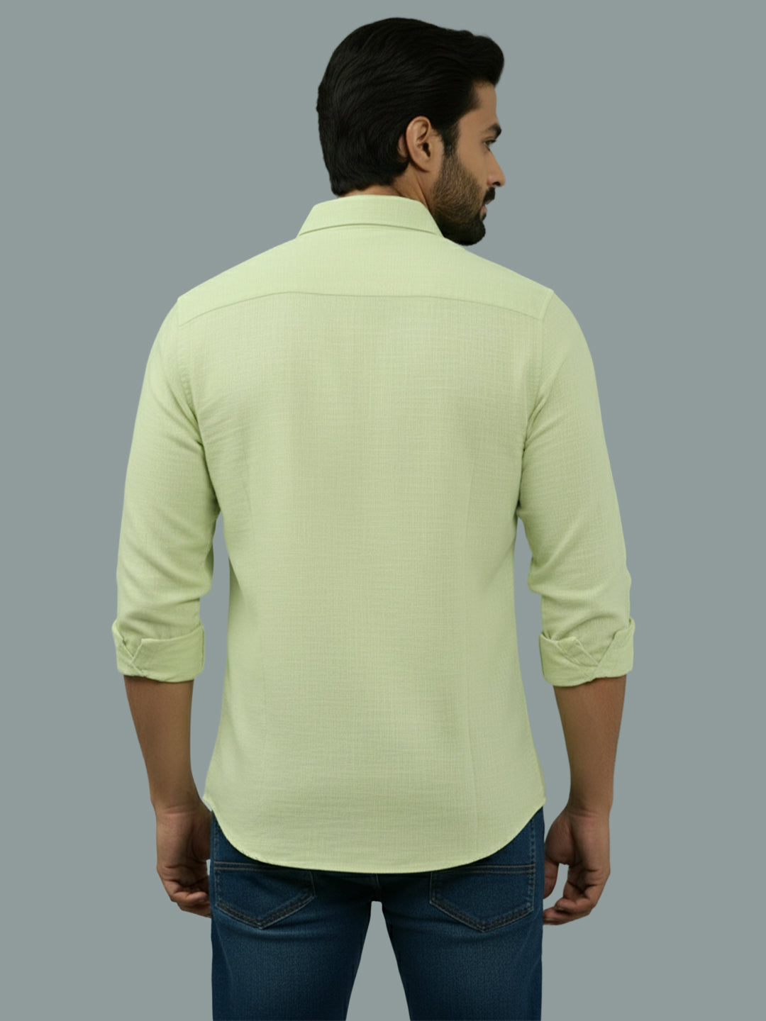 BULL FIRE Spread Collar Full Sleeve Cotton Regular Fit  Shirt for Men