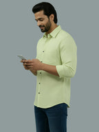 BULL FIRE Spread Collar Full Sleeve Cotton Regular Fit  Shirt for Men