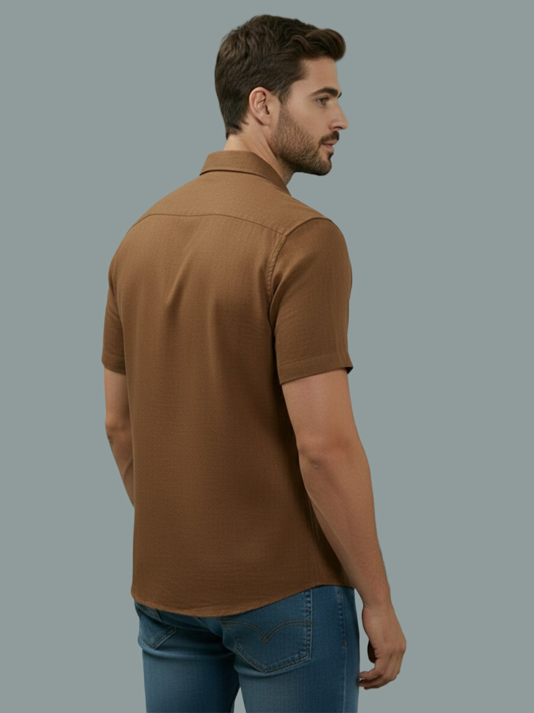 BULL FIRE Half Sleeve Spread Collar Cotton Regular Shirt for men