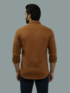 BULL FIRE Spread Collar Full Sleeve Cotton Regular Fit  Shirt for Men