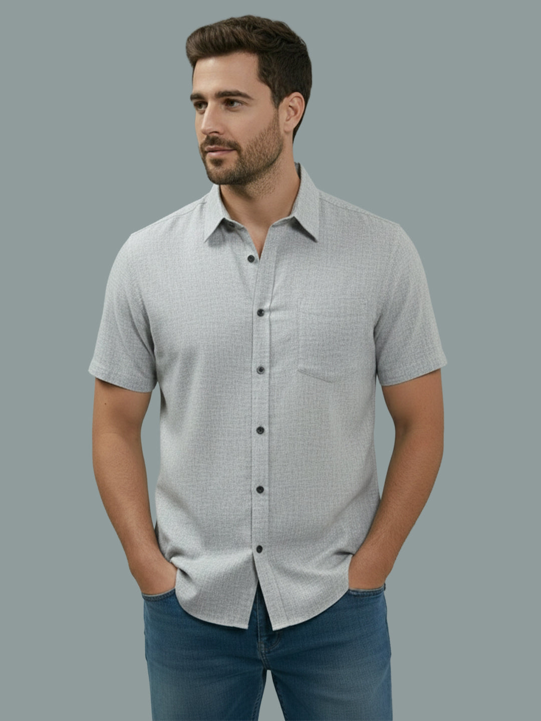 BULL FIRE Half Sleeve Spread Collar Cotton Regular Shirt for men
