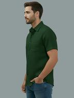 BULL FIRE Half Sleeve Spread Collar Cotton Regular Shirt for men