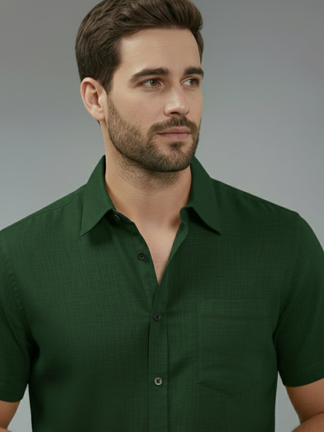 BULL FIRE Half Sleeve Spread Collar Cotton Regular Shirt for men