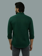 BULL FIRE Spread Collar Full Sleeve Cotton Regular Fit  Shirt for Men
