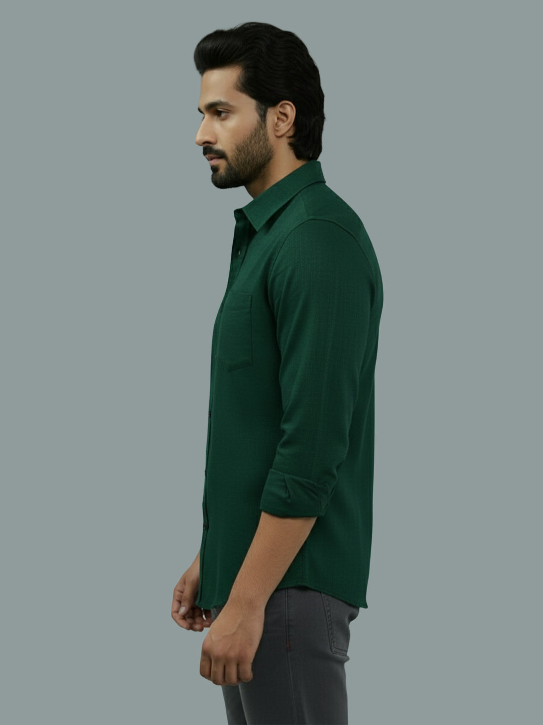 BULL FIRE Spread Collar Full Sleeve Cotton Regular Fit  Shirt for Men