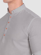 BULL FIRE Men Full Sleeve Roll Up Style Chinese Collar Cotton Kurta