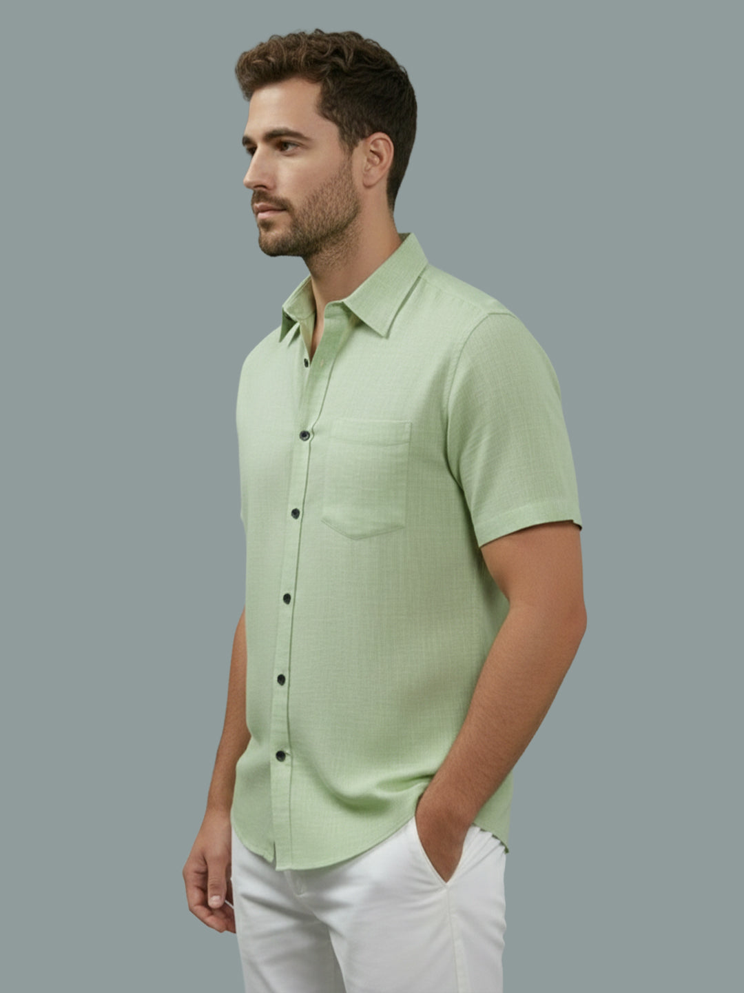 BULL FIRE Half Sleeve Spread Collar Cotton Regular Shirt for men