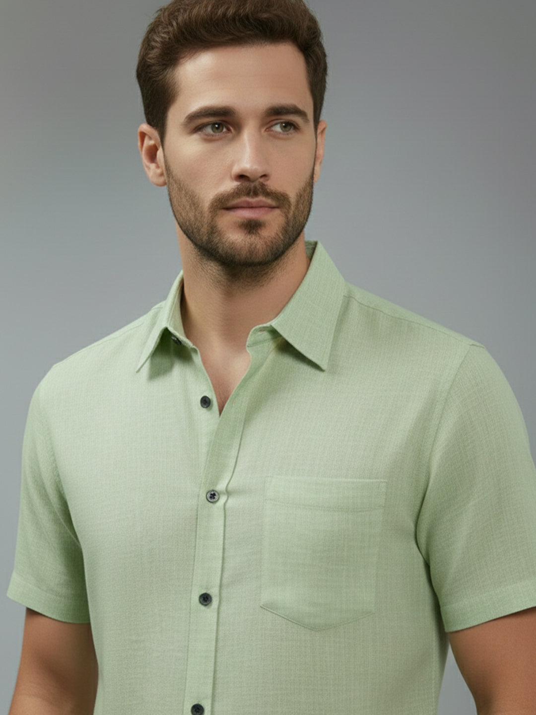 BULL FIRE Half Sleeve Spread Collar Cotton Regular Shirt for men
