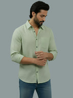 BULL FIRE Spread Collar Full Sleeve Cotton Regular Fit  Shirt for Men