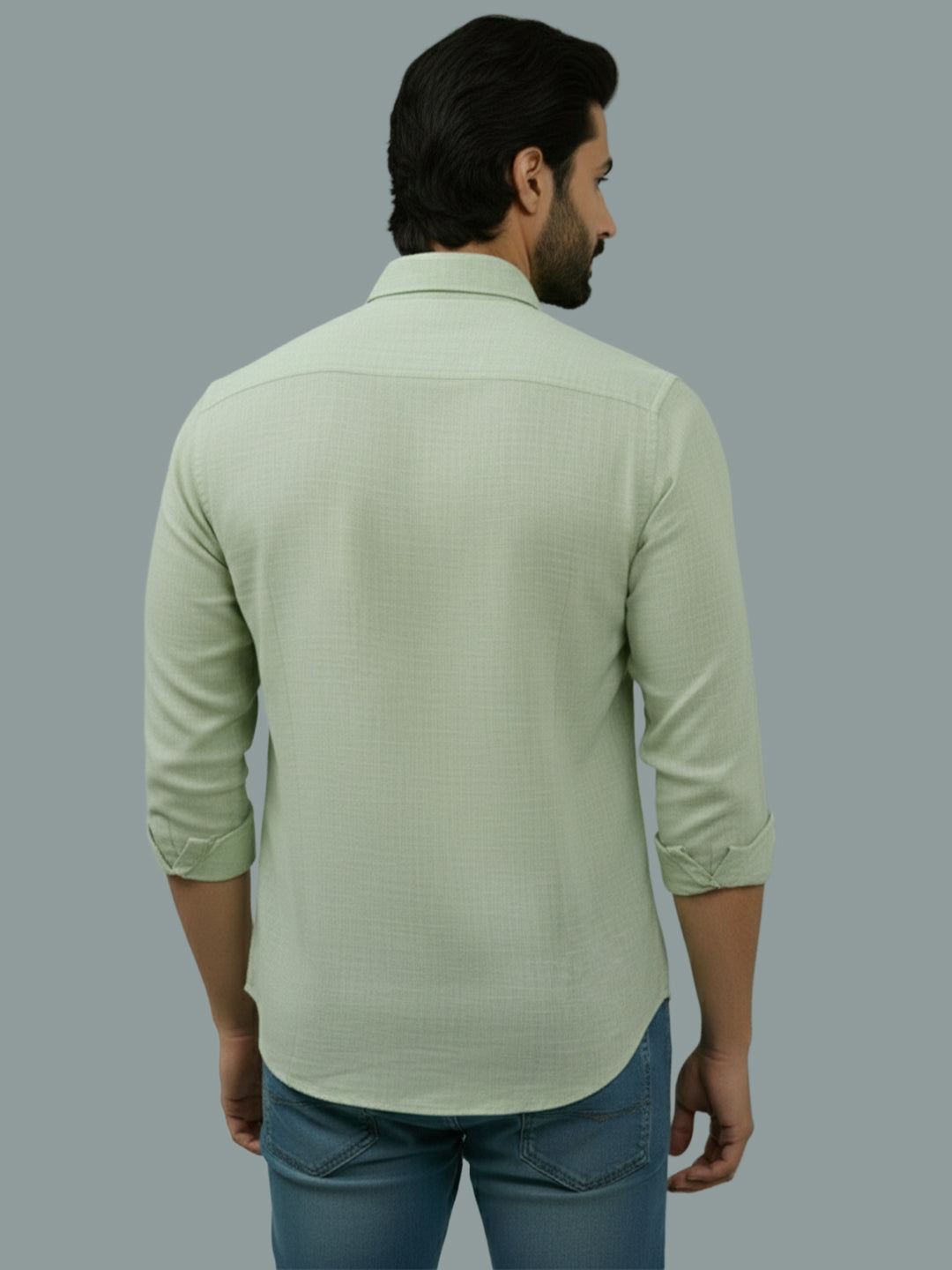BULL FIRE Spread Collar Full Sleeve Cotton Regular Fit  Shirt for Men
