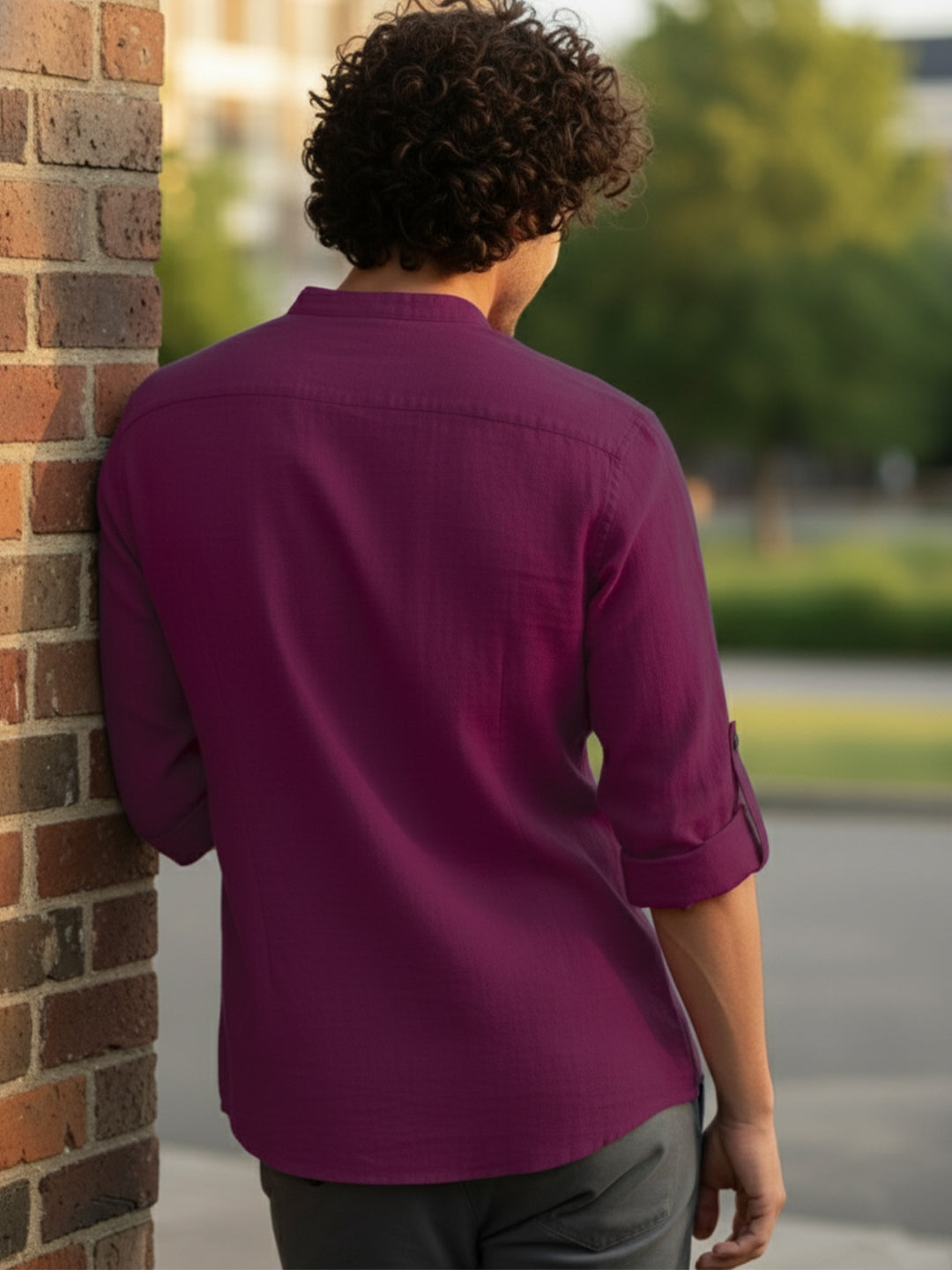 BULL FIRE Zipper Style Pure Cotton Full Sleeve Short Kurta