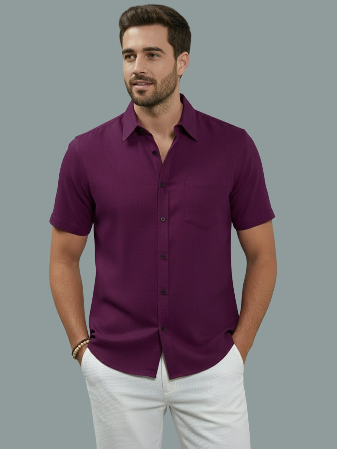BULL FIRE Half Sleeve Spread Collar Cotton Regular Shirt for men