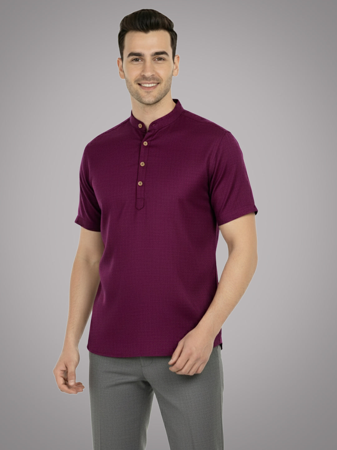 BULL FIRE Half Sleeve Kurta Regular Fit for Men