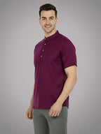BULL FIRE Half Sleeve Kurta Regular Fit for Men