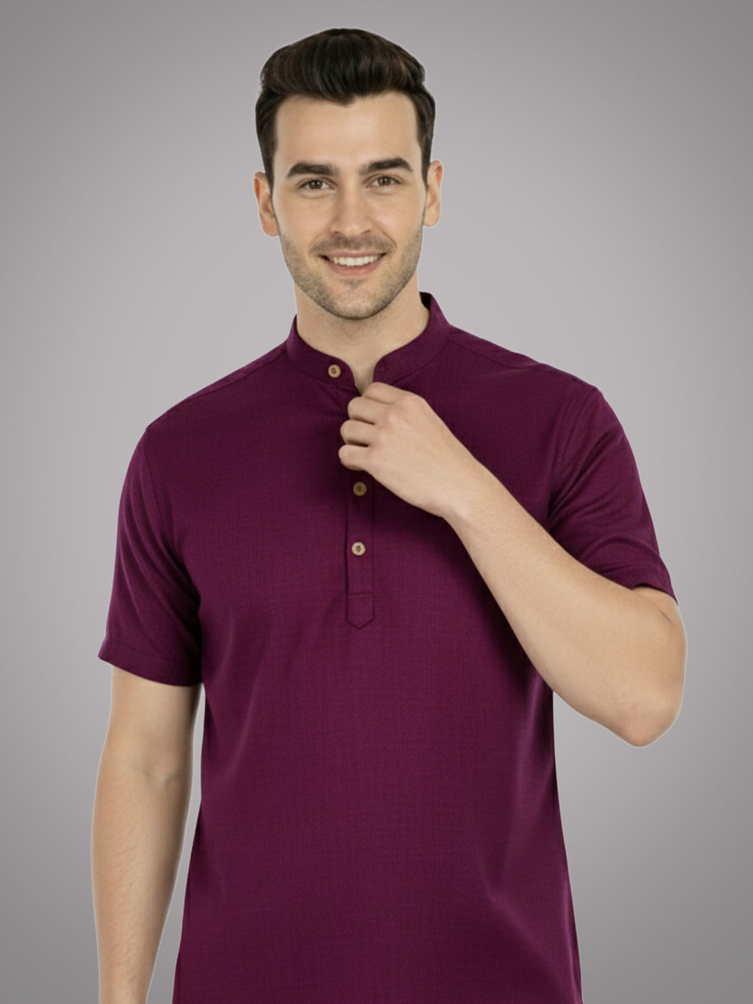 BULL FIRE Half Sleeve Kurta Regular Fit for Men