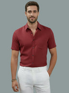BULL FIRE Half Sleeve Spread Collar Cotton Regular Shirt for men