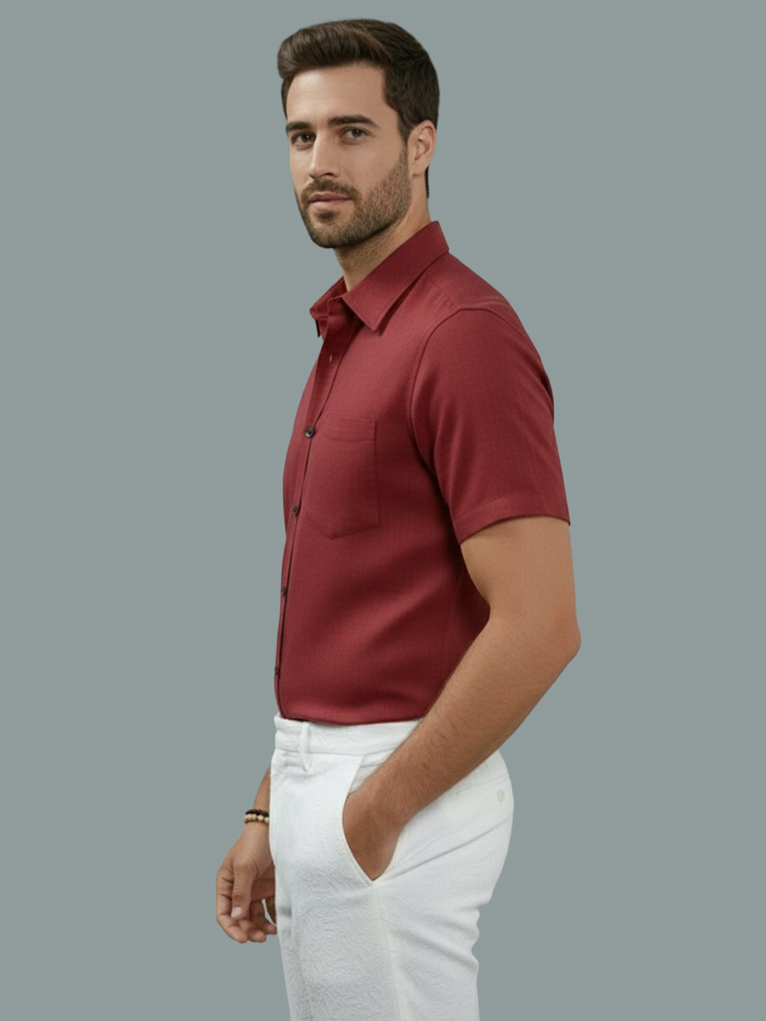 BULL FIRE Half Sleeve Spread Collar Cotton Regular Shirt for men