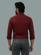 BULL FIRE Spread Collar Full Sleeve Cotton Regular Fit  Shirt for Men