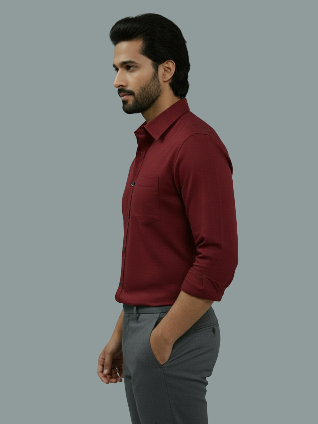 BULL FIRE Spread Collar Full Sleeve Cotton Regular Fit  Shirt for Men