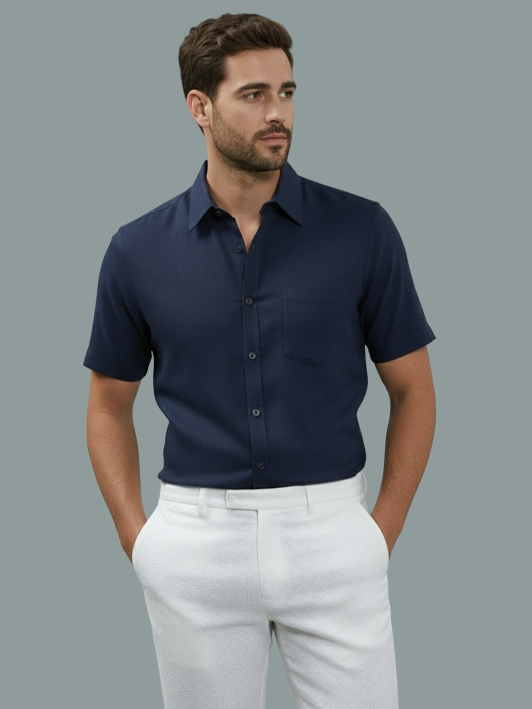 BULL FIRE Half Sleeve Spread Collar Cotton Regular Shirt for men