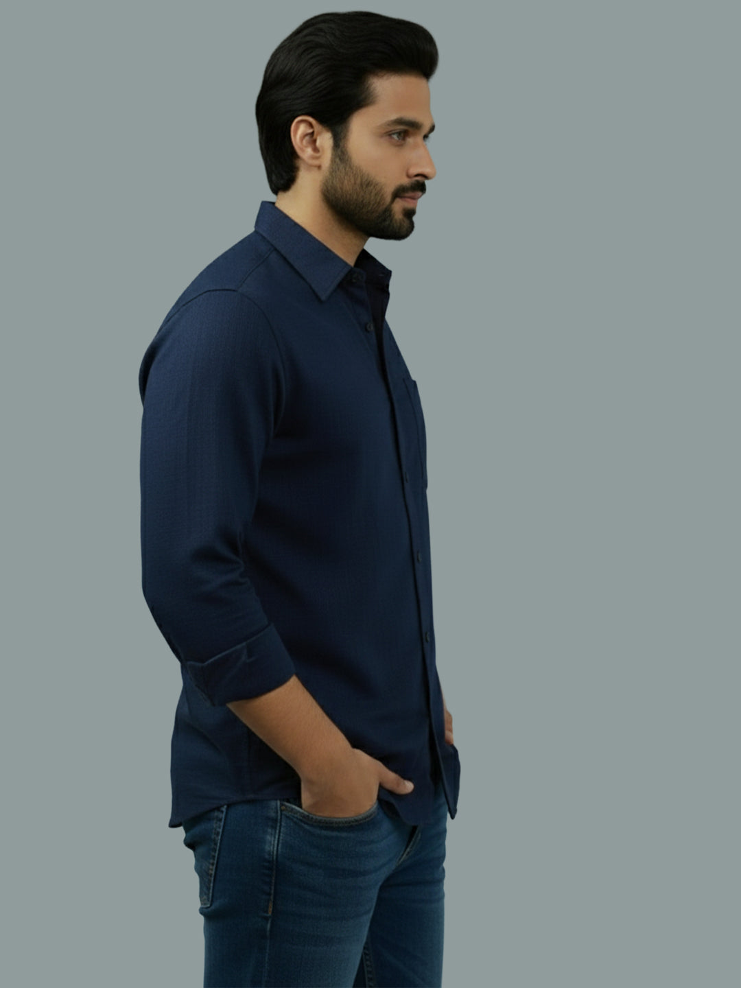 BULL FIRE Spread Collar Full Sleeve Cotton Regular Fit  Shirt for Men