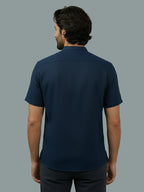 BULL FIRE Half Sleeve Chinese Collar Cotton Regular Fit Shirt For Men