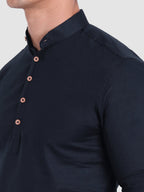 BULL FIRE Men Full Sleeve Roll Up Style Chinese Collar Cotton Kurta
