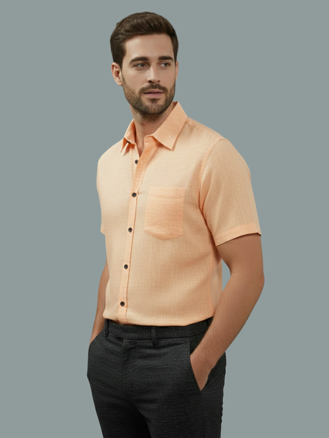 BULL FIRE Half Sleeve Spread Collar Cotton Regular Shirt for men