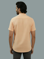 BULL FIRE Half Sleeve Chinese Collar Cotton Regular Fit Shirt For Men