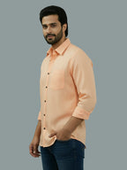 BULL FIRE Spread Collar Full Sleeve Cotton Regular Fit  Shirt for Men