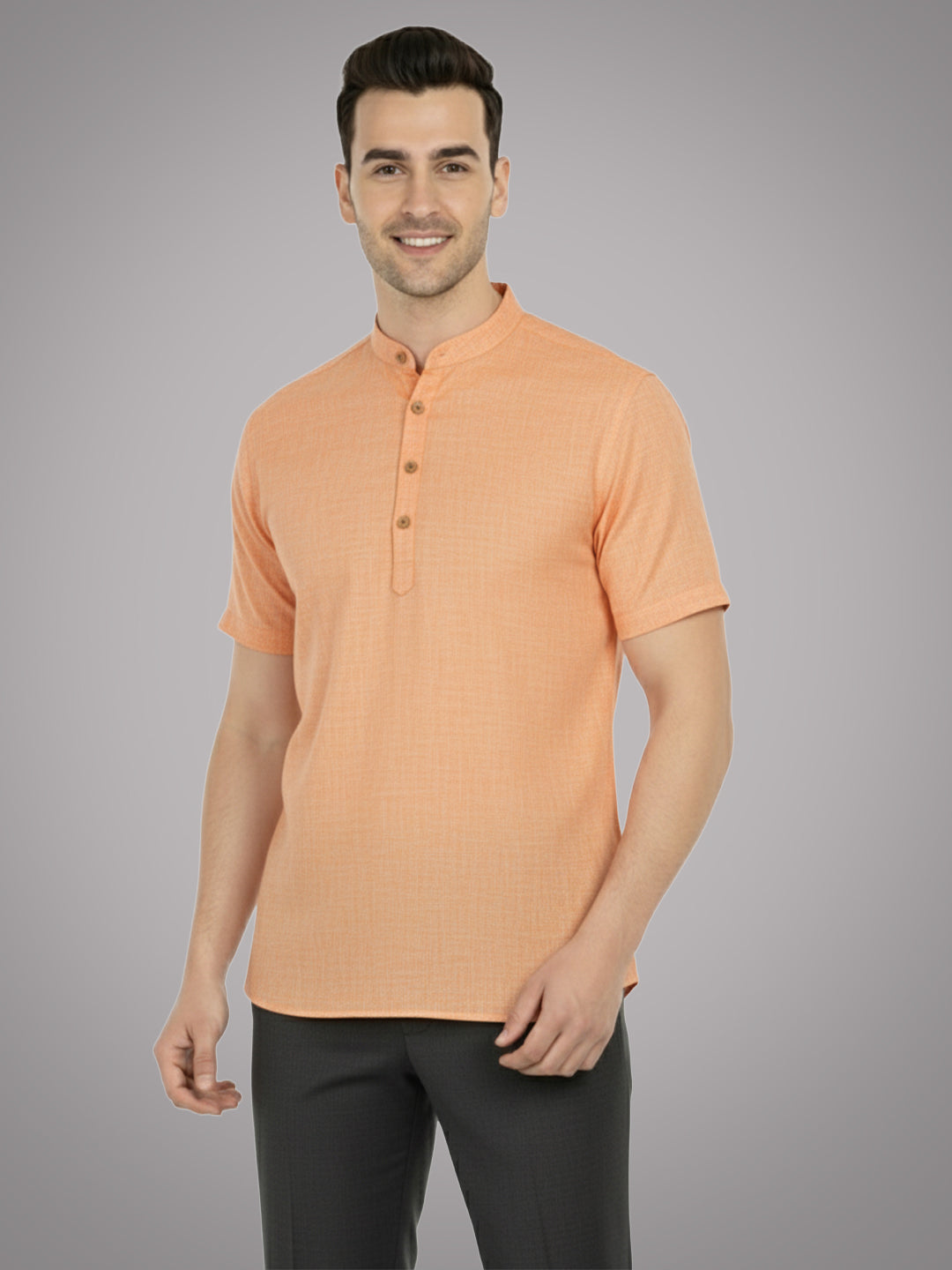 BULL FIRE Half Sleeve Kurta Regular Fit for Men