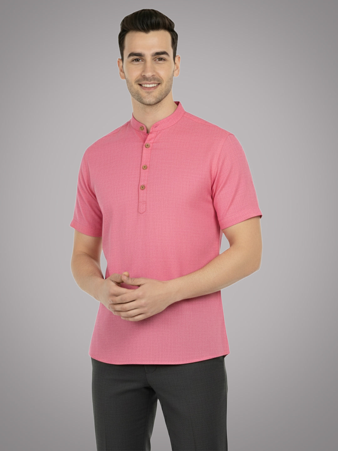 BULL FIRE Half Sleeve Kurta Regular Fit for Men