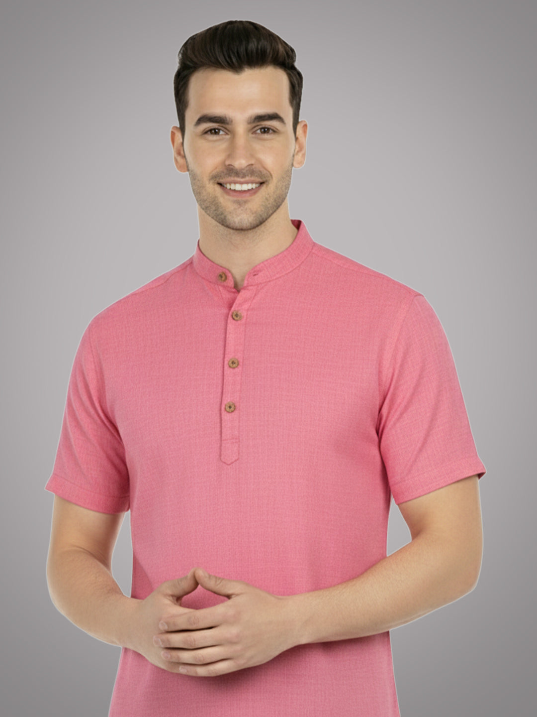 BULL FIRE Half Sleeve Kurta Regular Fit for Men