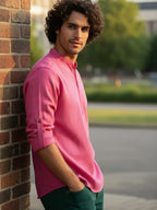 BULL FIRE Zipper Style Pure Cotton Full Sleeve Short Kurta