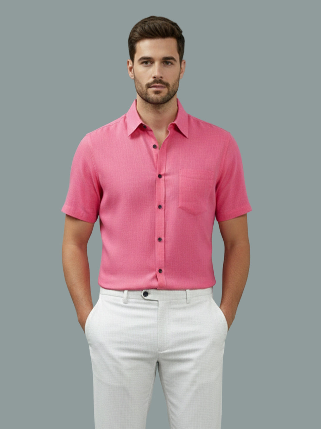 BULL FIRE Half Sleeve Spread Collar Cotton Regular Shirt for men