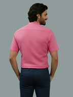 BULL FIRE Half Sleeve Chinese Collar Cotton Regular Fit Shirt For Men
