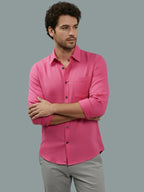 BULL FIRE Spread Collar Full Sleeve Cotton Regular Fit  Shirt for Men