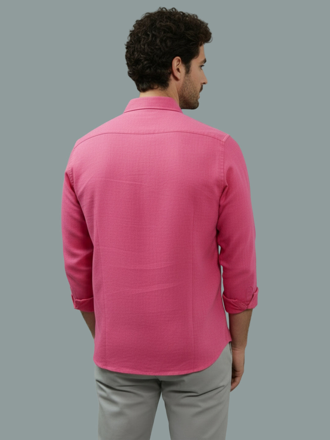 BULL FIRE Spread Collar Full Sleeve Cotton Regular Fit  Shirt for Men