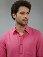 BULL FIRE Spread Collar Full Sleeve Cotton Regular Fit  Shirt for Men