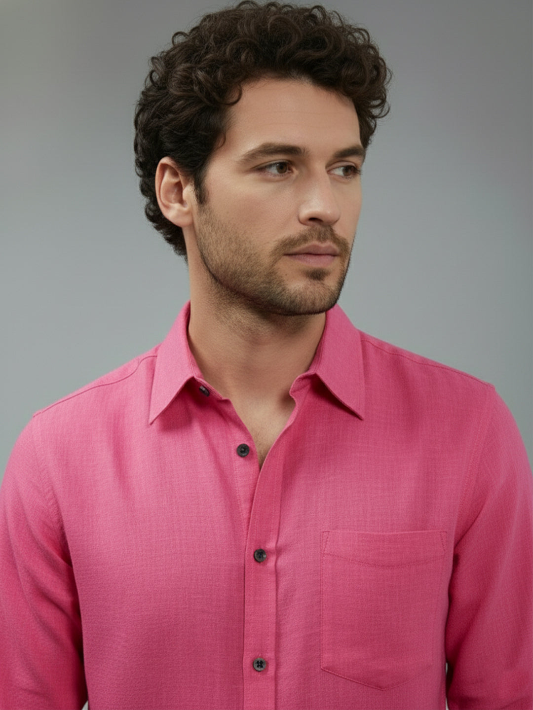 BULL FIRE Spread Collar Full Sleeve Cotton Regular Fit  Shirt for Men